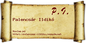 Palencsár Ildikó névjegykártya