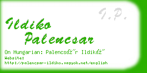 ildiko palencsar business card